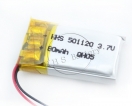 30mAH-500mAH - Small lipo battery 80mah 501120 3.7v long cycle life lithium rechargeable batterie for biuetooth
