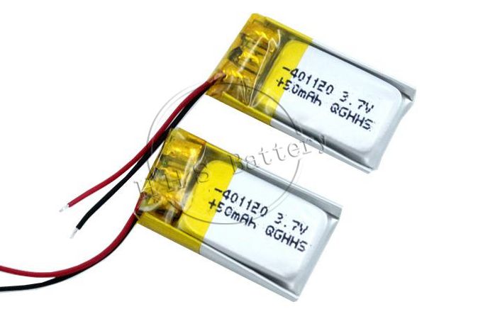 Smaller size li-polymer battery 3.7v with 50mah 55mah 401120 3.7v 55mah li-polymer battery for digita