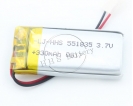 200mAh-500mAh - Original 551835 3.7V 330mAh rechargeable lipo ion battery for intelligent bracelet