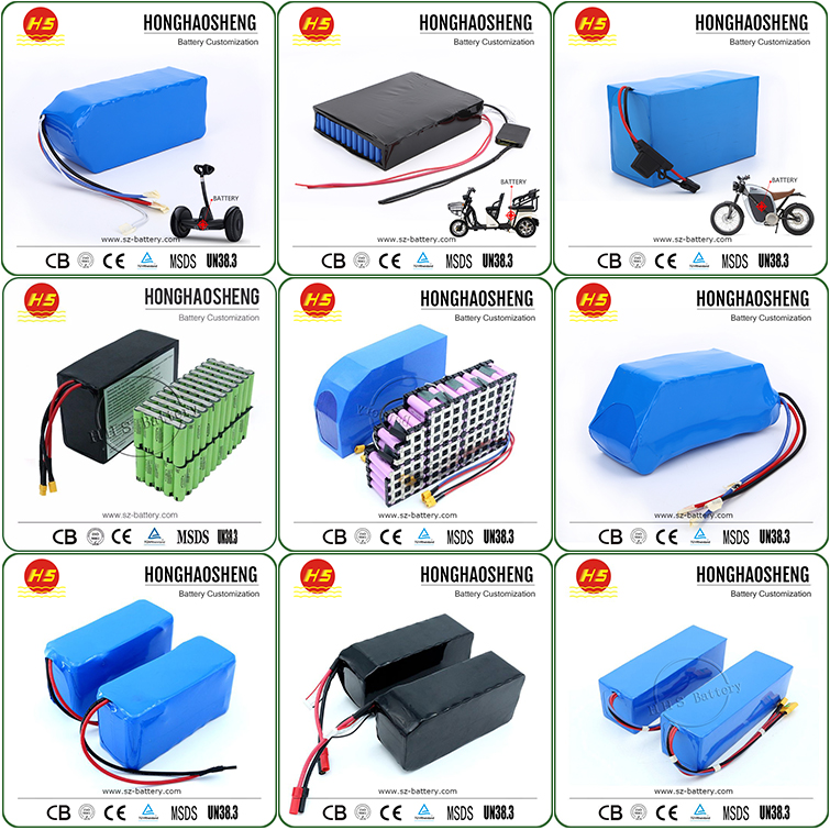 Customized 36v 12.5ah ebike akku 18650 10S5P lithium battery pack