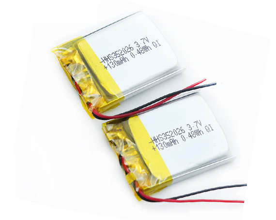 3.7V 130mAh Li-ion polymer battery (HHS-352026)